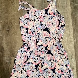 Lilly Pulitzer Girls L (10-12) Cady Romber High Tide Navy Its For Shire